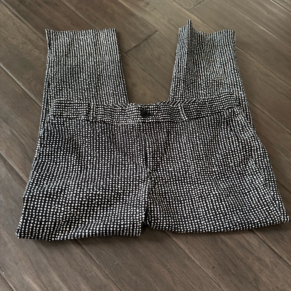 Banana Republic Black and White Patterned Pants